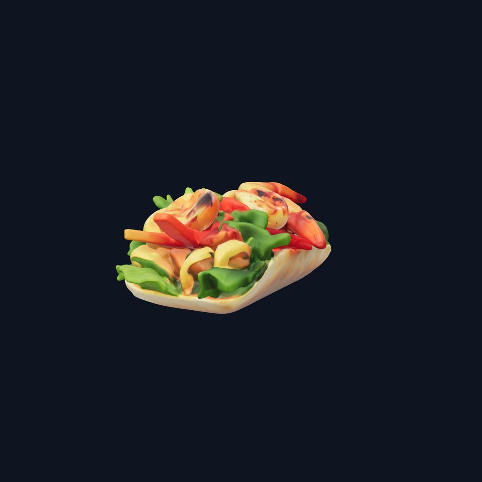 Vegetable Shrimp Fajita Colorful model pack