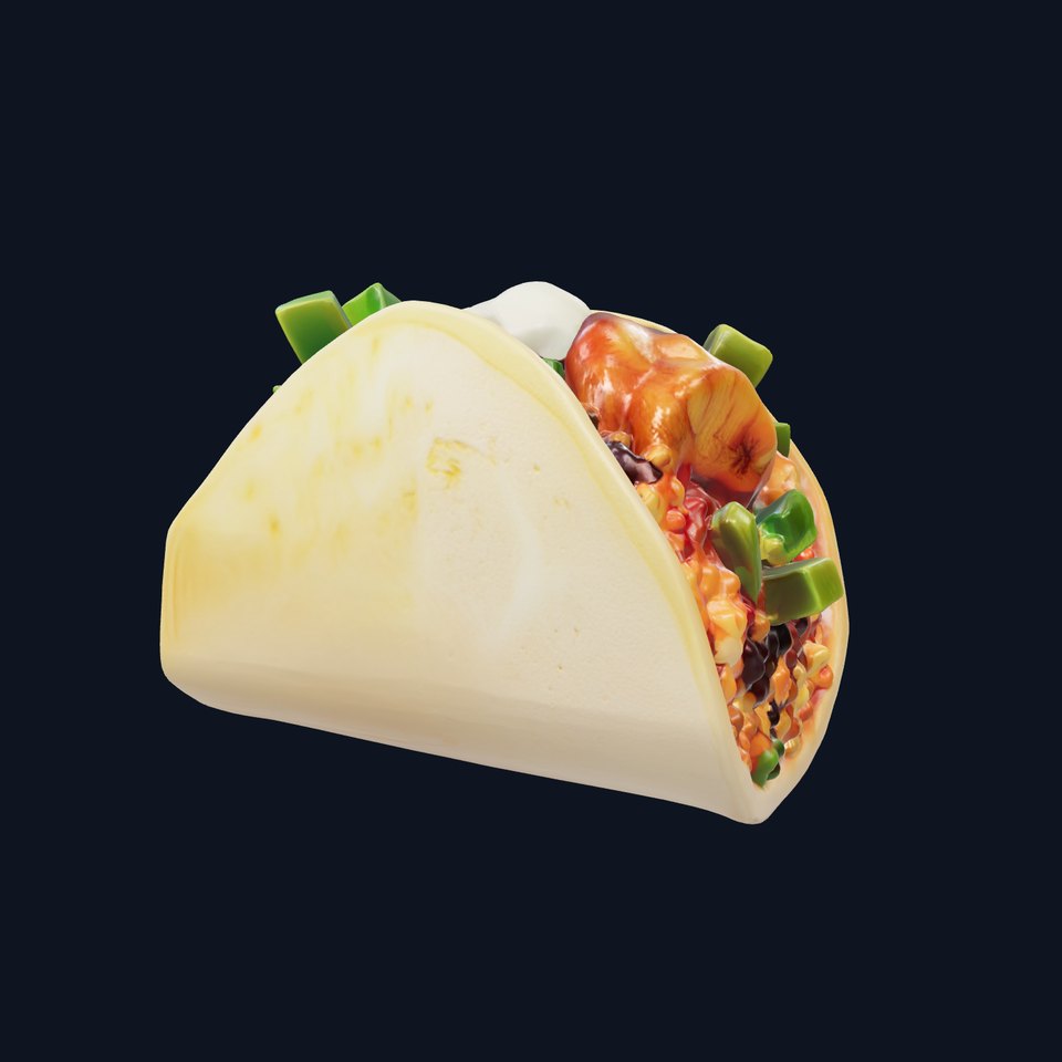 Grilled Chicken Burrito Food Sculpture model pack