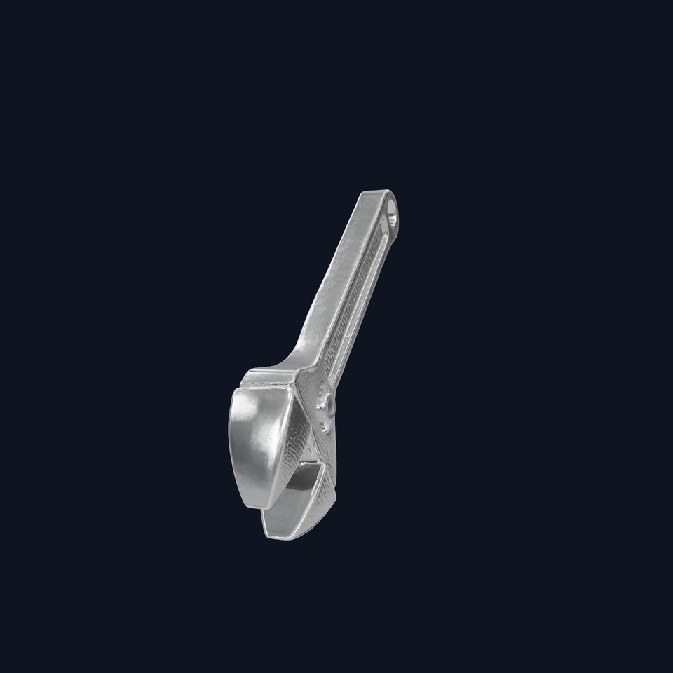 Adjustable Metallic Textured Wrench 3D model pack
