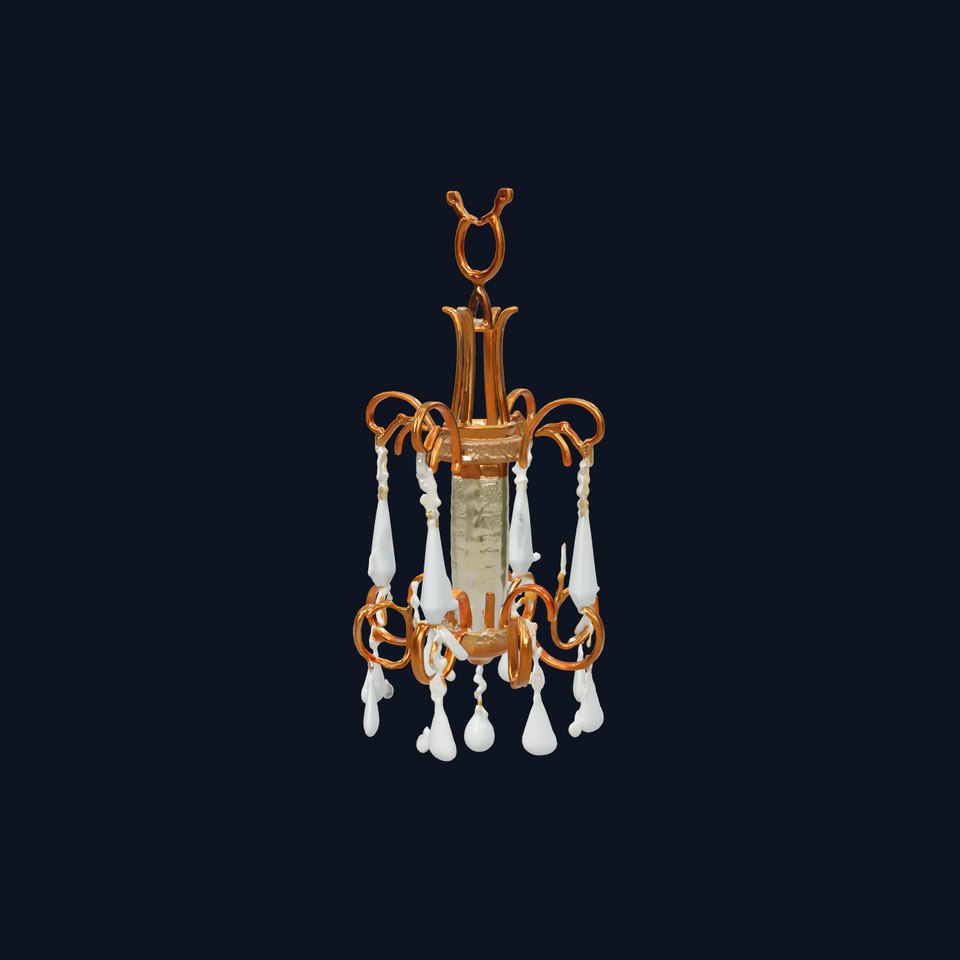 Victorian Crystal Chandelier Intricate Metalwork model pack