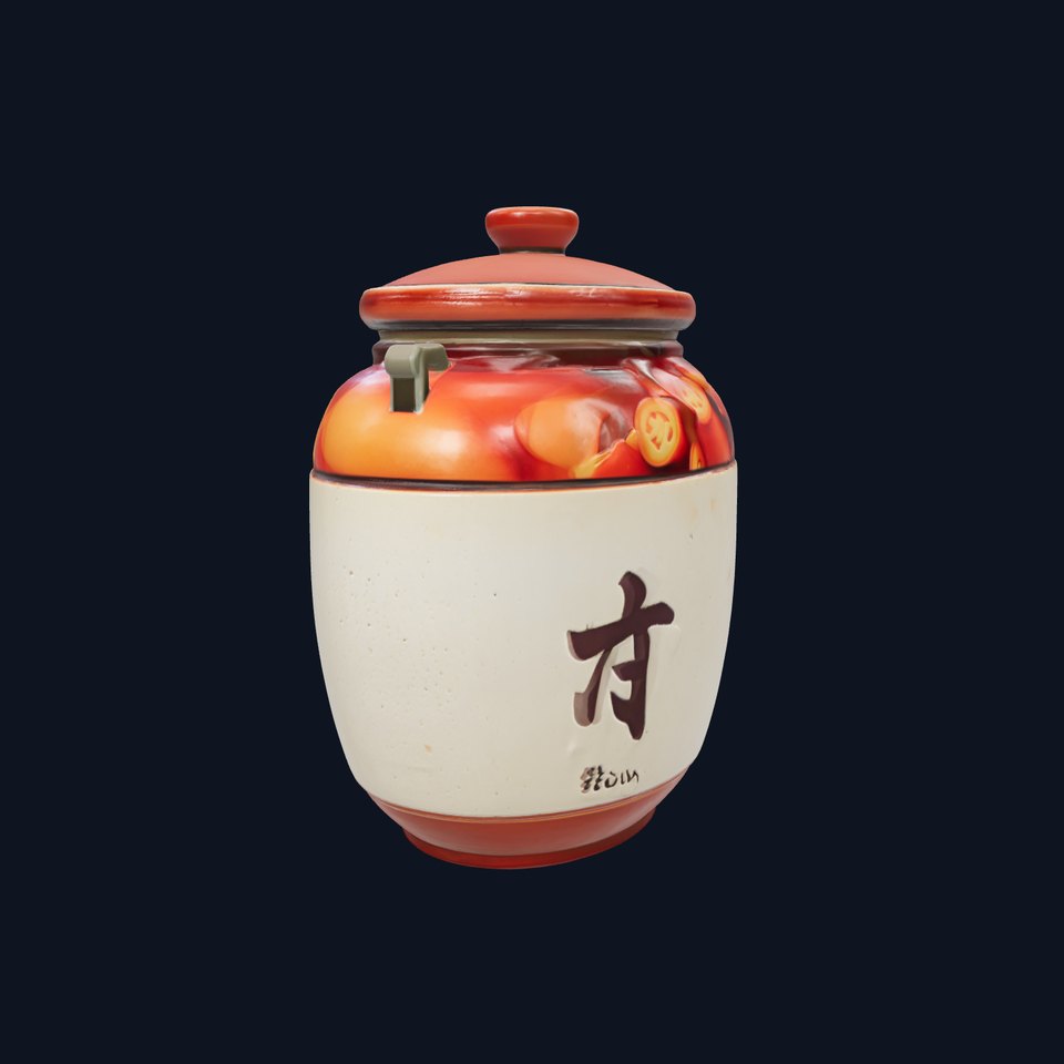 Traditional Korean Kimchi Jar Model Pack