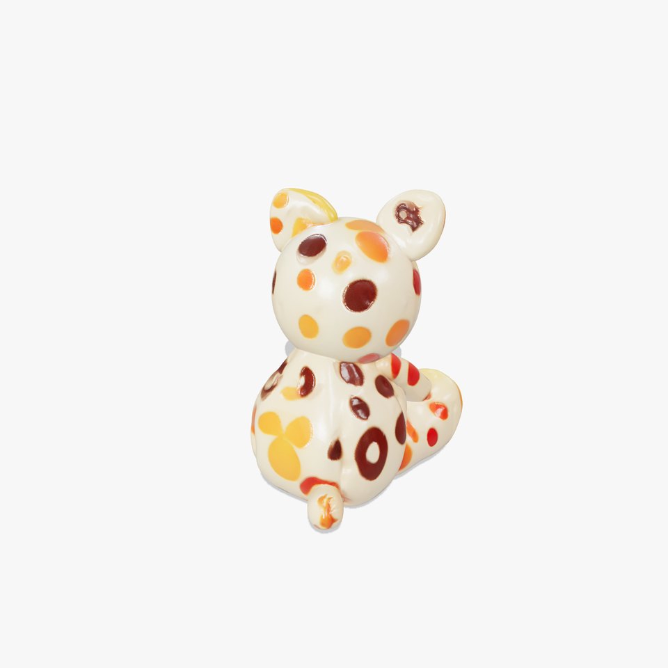 Snuggly Plush Toy in Polka Dot Design model pack