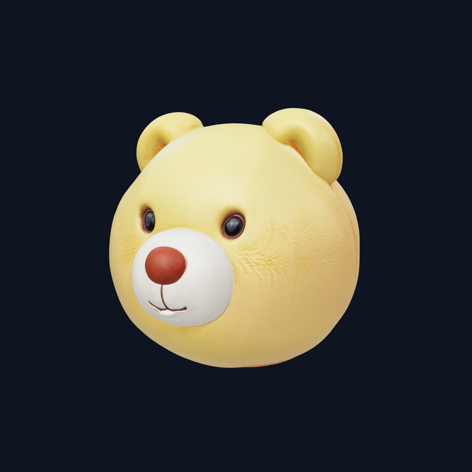 Lovable Plush Toy Sphere Bear model pack