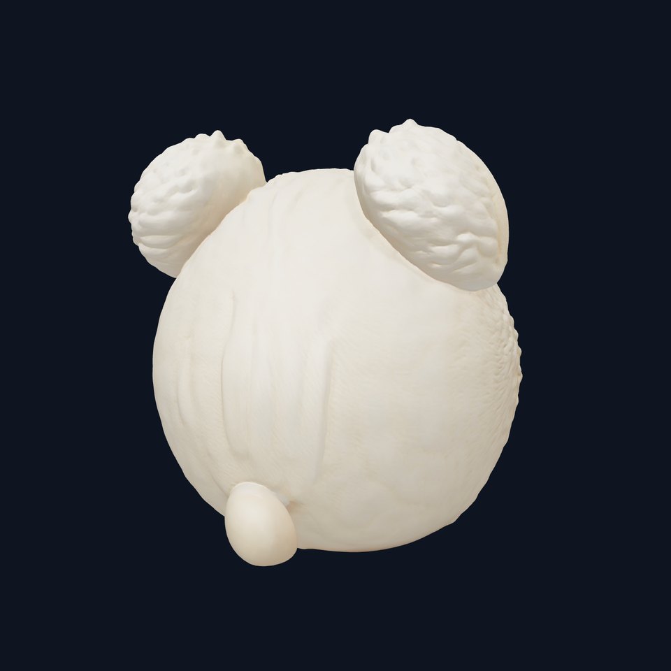 Fluffy Plush Toy with Oversized Ears model pack