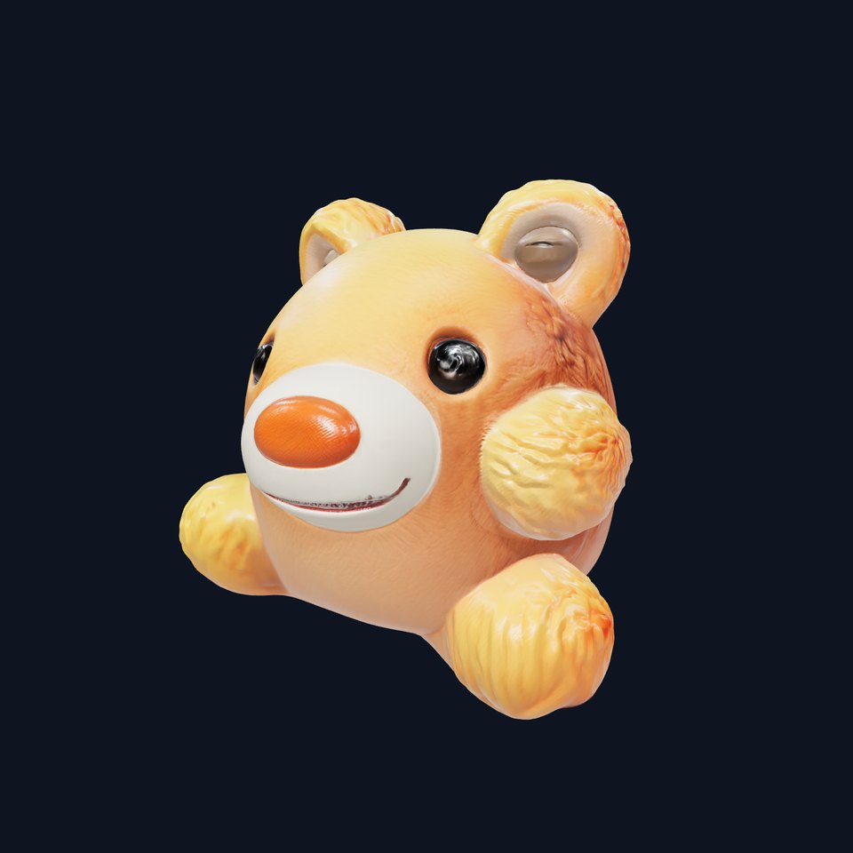 Adorable Plush Bear Soft Toy model pack