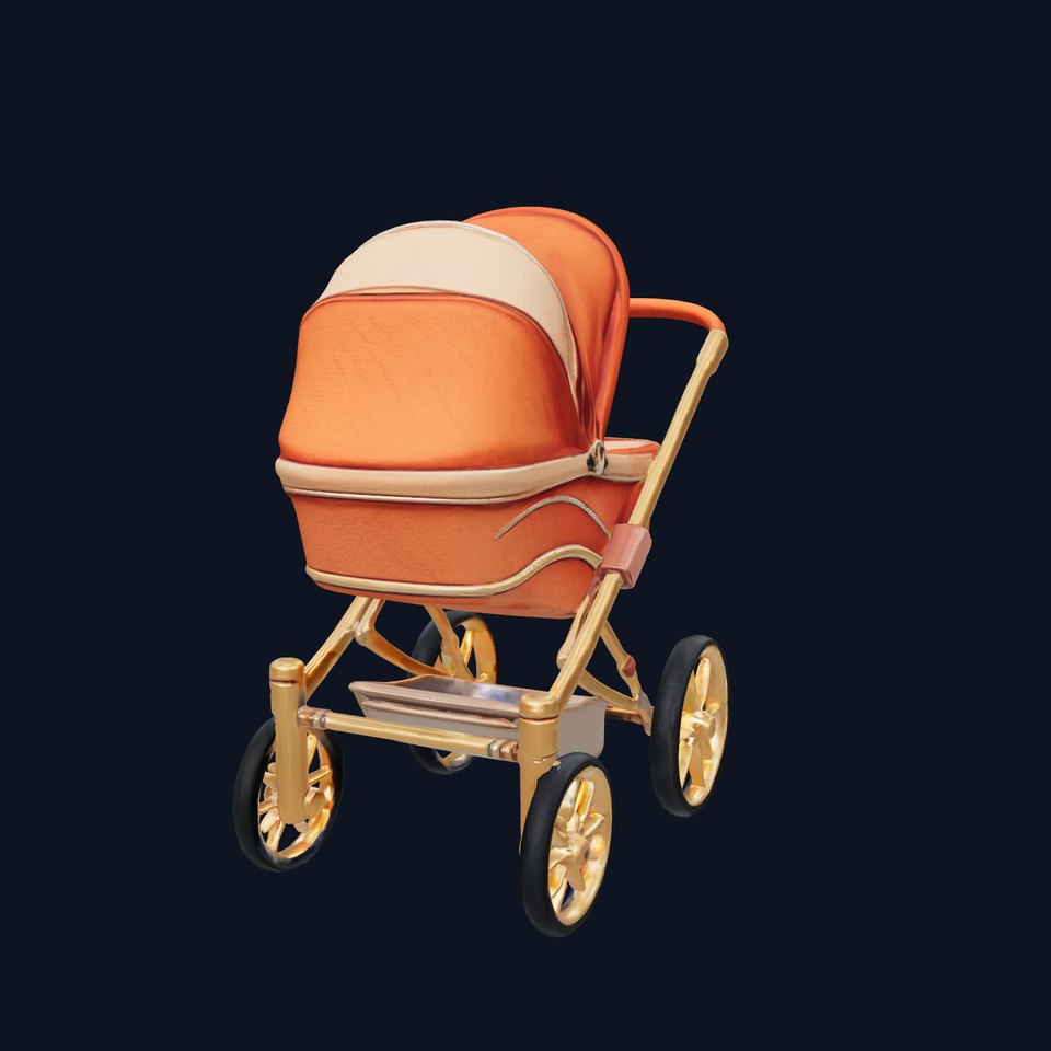 Luxury Stroller Exquisite Detailing Model Pack