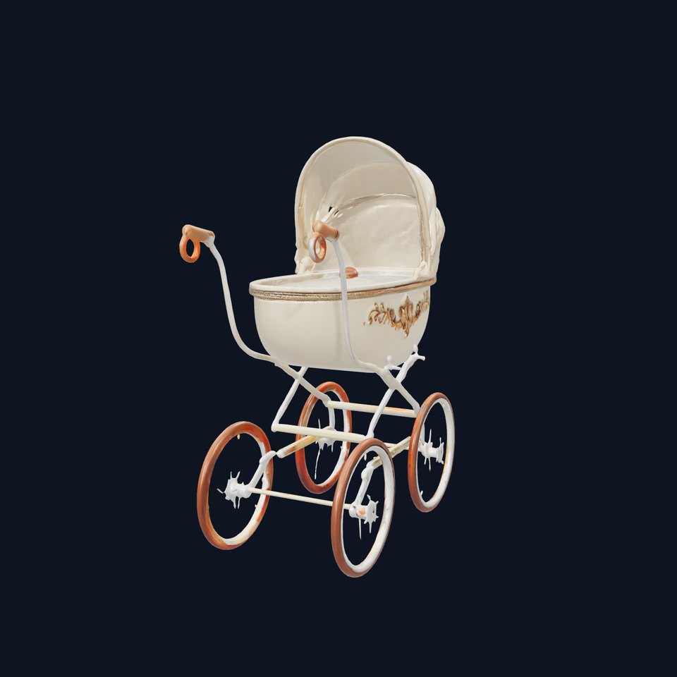 Vintage Pram Elegance Model Pack