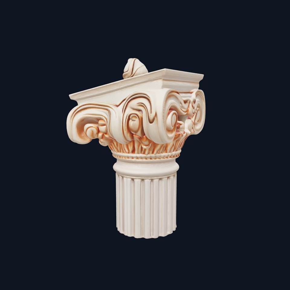Baroque Column Intricate Swirl model pack