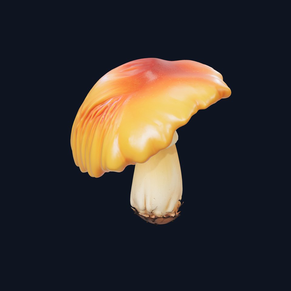 Mature Chanterelle Mushroom Model Pack