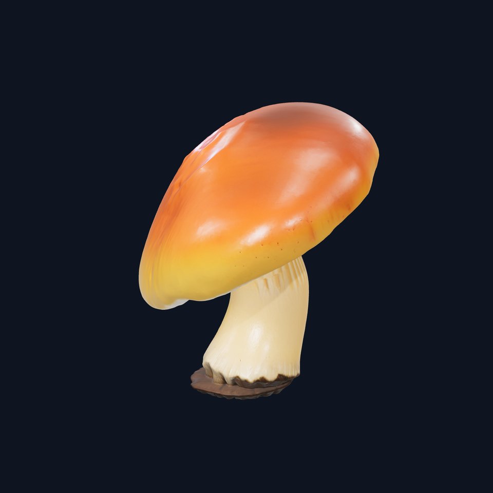 Young Chanterelle Mushroom Curvature model pack