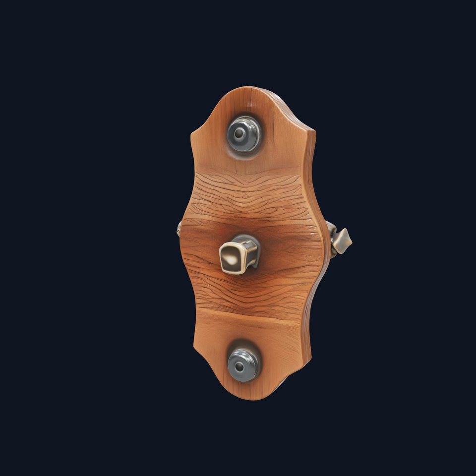 Nature-Inspired Iron Door Handle model pack