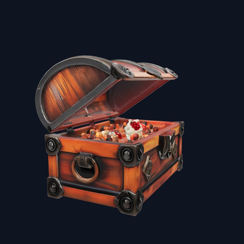 Decorated Pirate Treasure Chest Model Pack