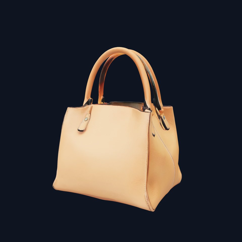 Luxurious Leather Handbag with Gold Accents model pack