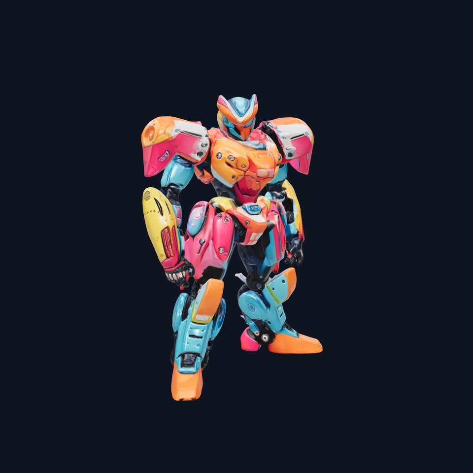 Vibrant Humanoid Combat Robot model pack