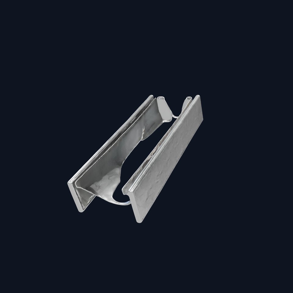 Elegant Silver Tie Bar Design model pack