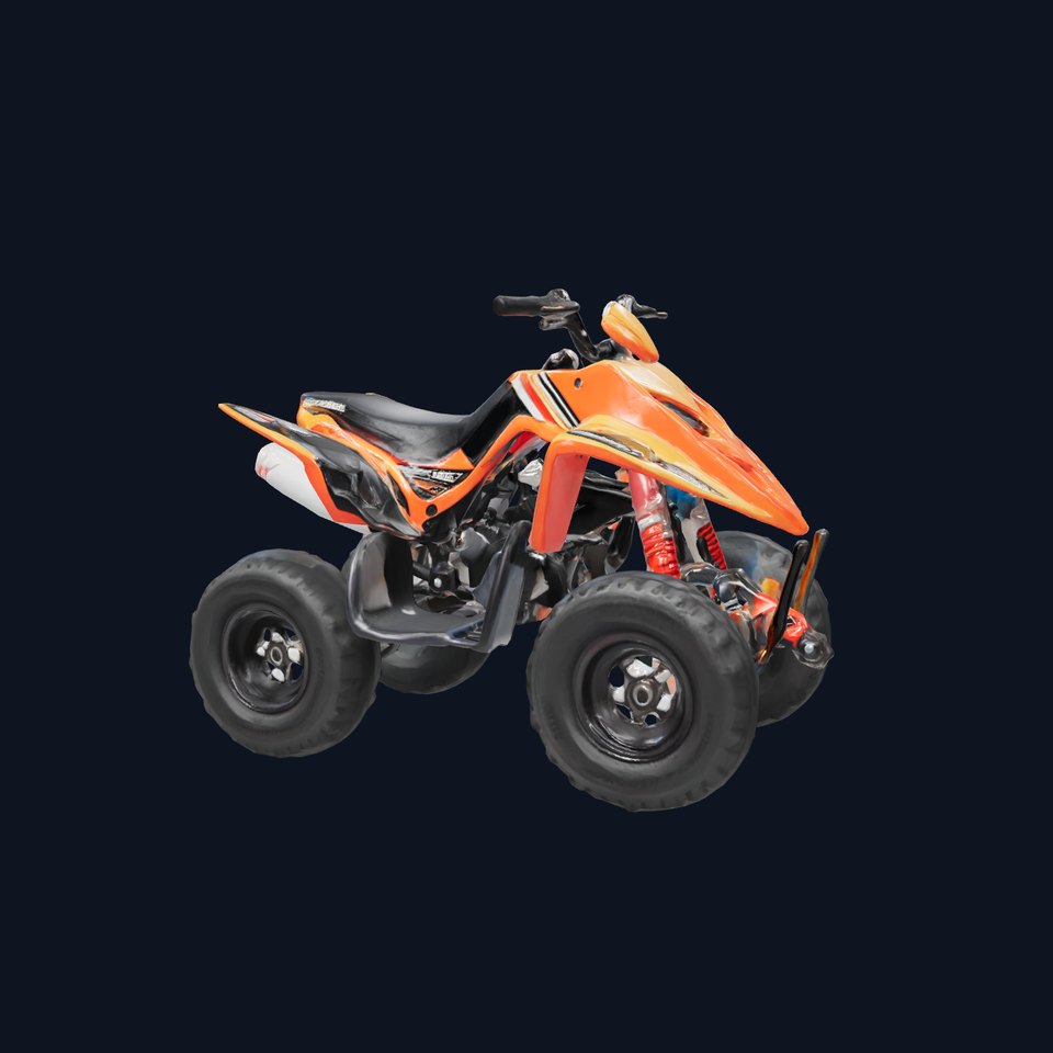 Orange Quad Bike Sporty Design model pack