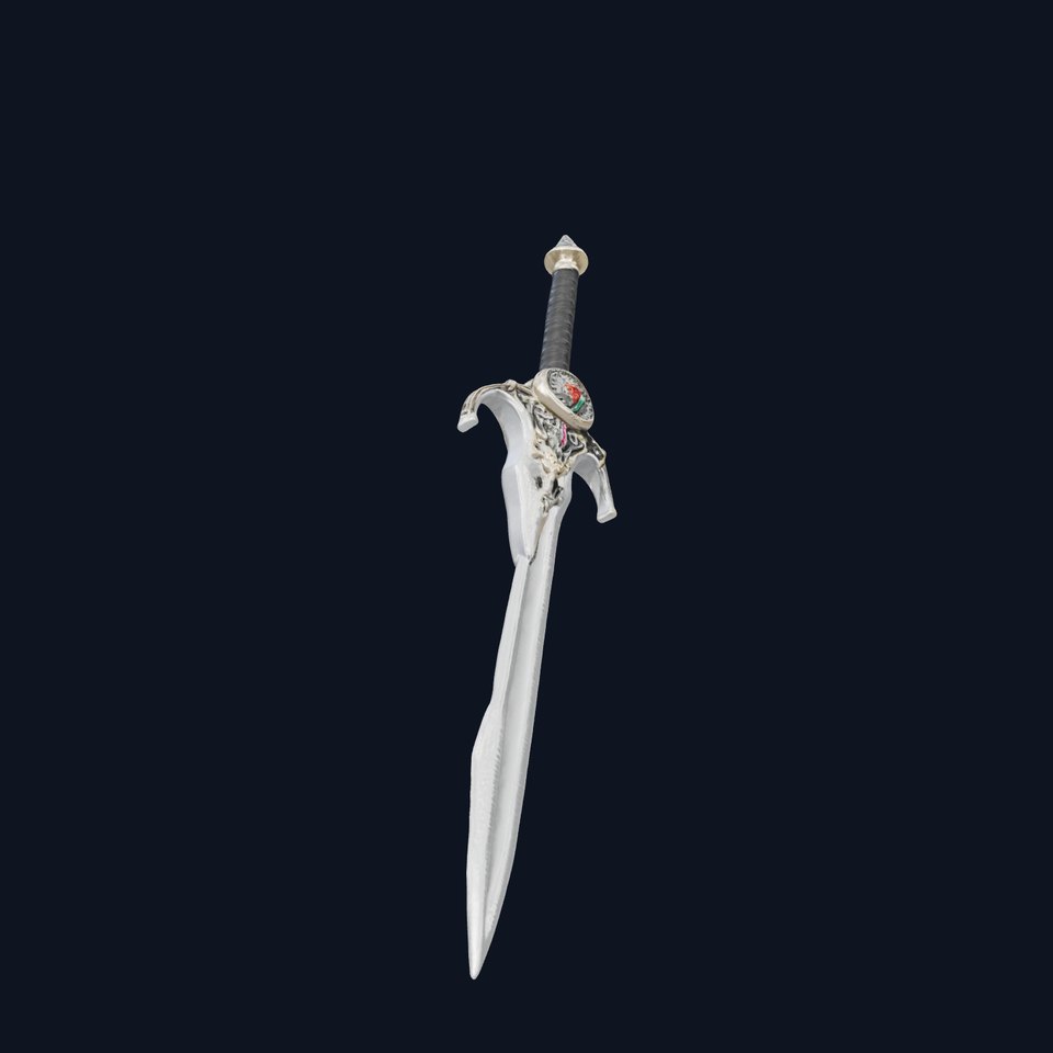 Enchanted Silver Rune Sword model pack