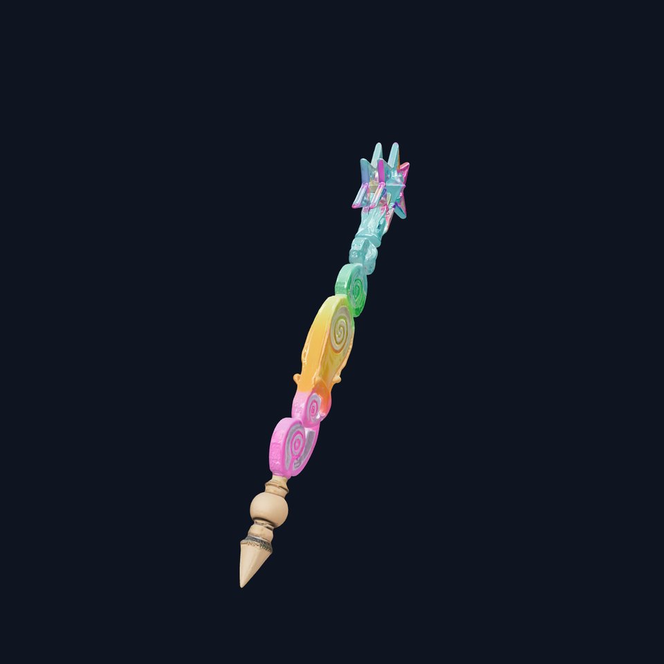 Celestial Ice Crystalline Staff model pack