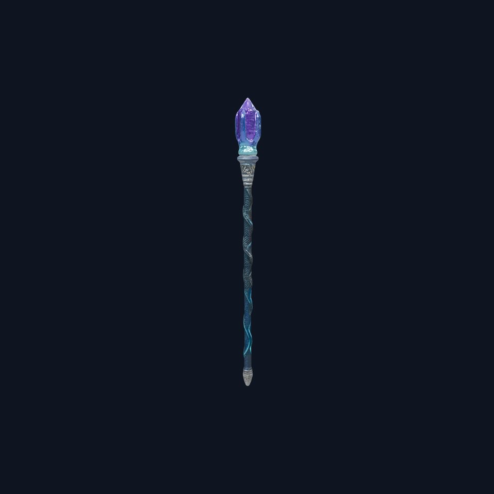 Stormbringers Enchanted Sapphire Staff model pack