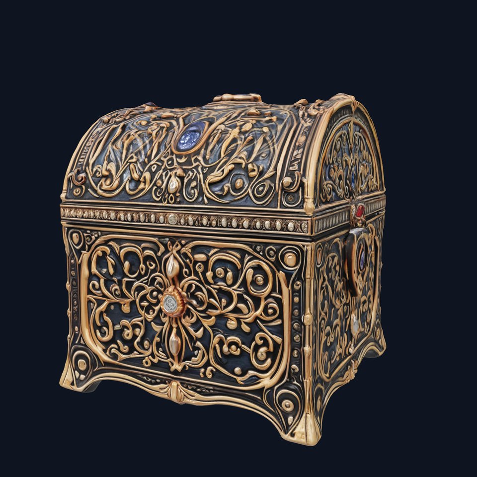 Ornate JewelEncrusted Treasure Chest model pack