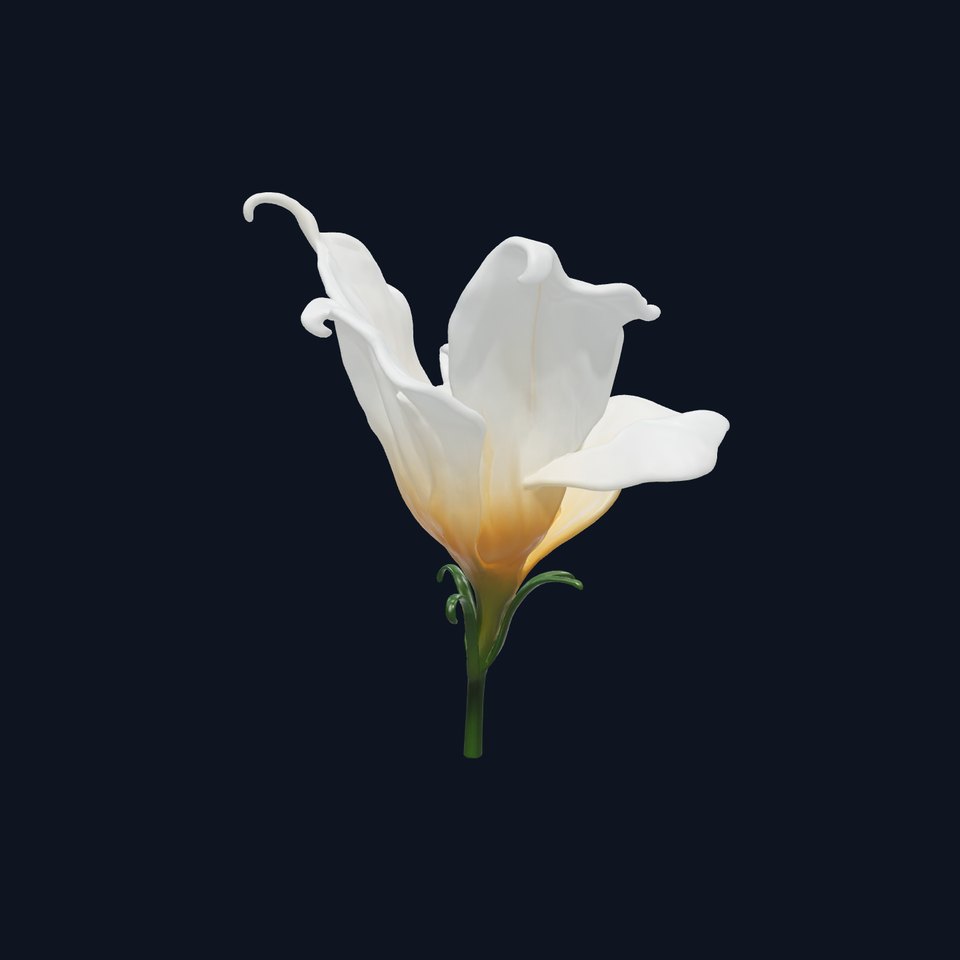 Mystical Swirl Petal Flower model pack