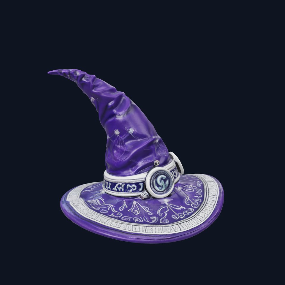 Mystical Wizard Hat with Runes model pack