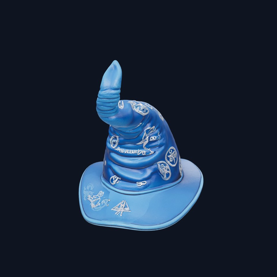 Enchantresss Midnight Blue Hat with Runes model pack