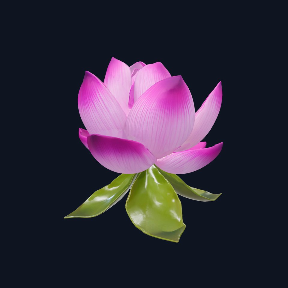 Water Lily Intricate Petal Design model pack