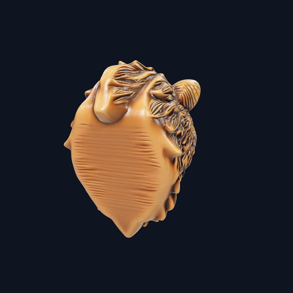 Bear Head Door Handle Bronze Sculpture model pack