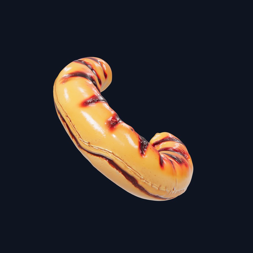 Grilled Bratwurst Sausage Realistic Texture model pack