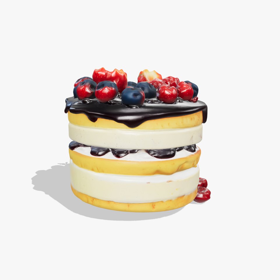 Berry Cake Dessert Delight model pack