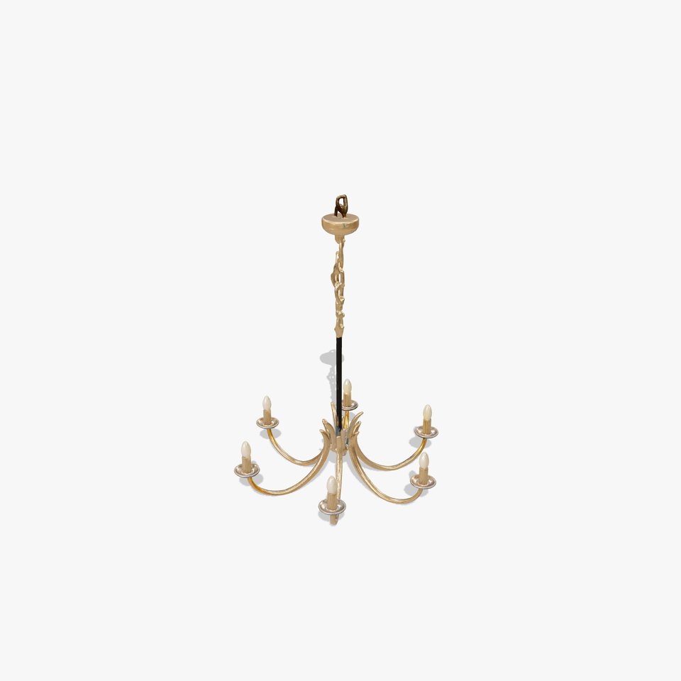 Bronze Chandelier Exaggerated Curves Design Model Pack