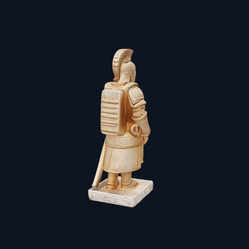 Ornate Warrior Ceramic Statuette model pack