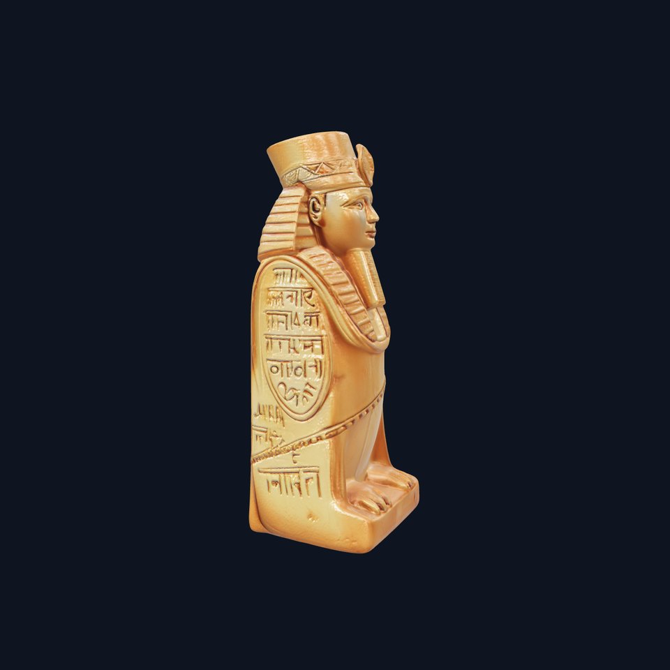 Ancient Egyptian Pharaoh Statuette model pack