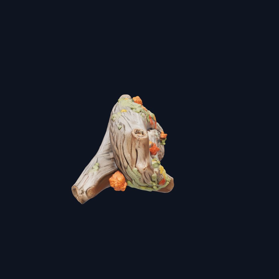 Driftwood Lichen Textured Bark model pack