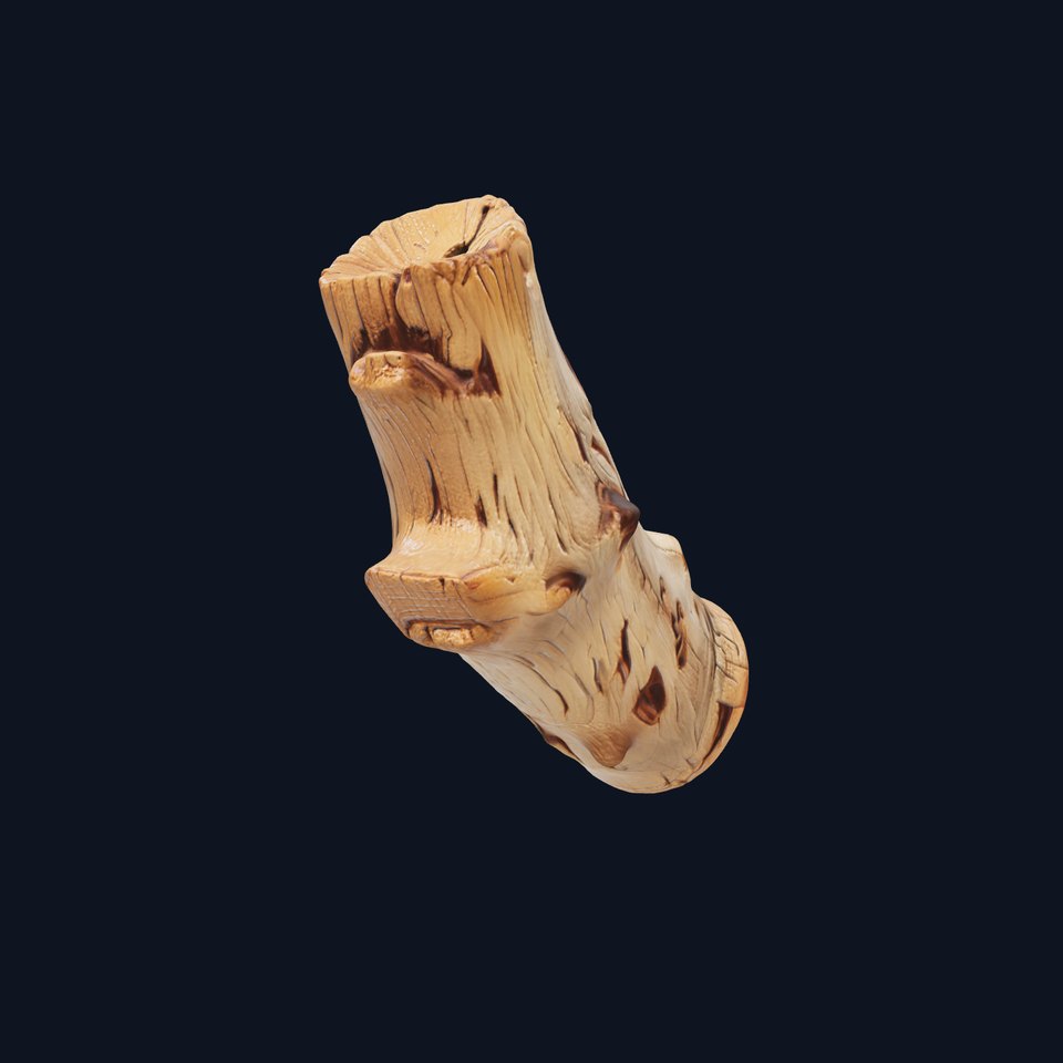 Driftwood Fossil Imprints Log model pack