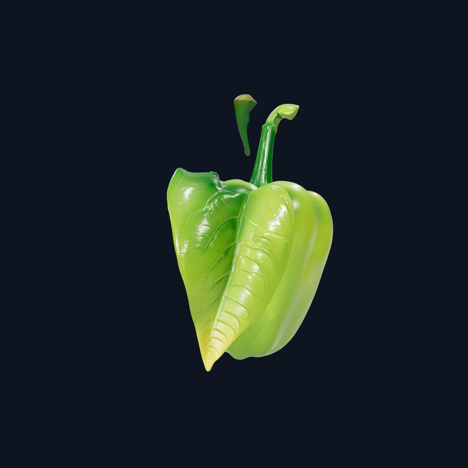 Green Pepper Plant Nature Model Pack