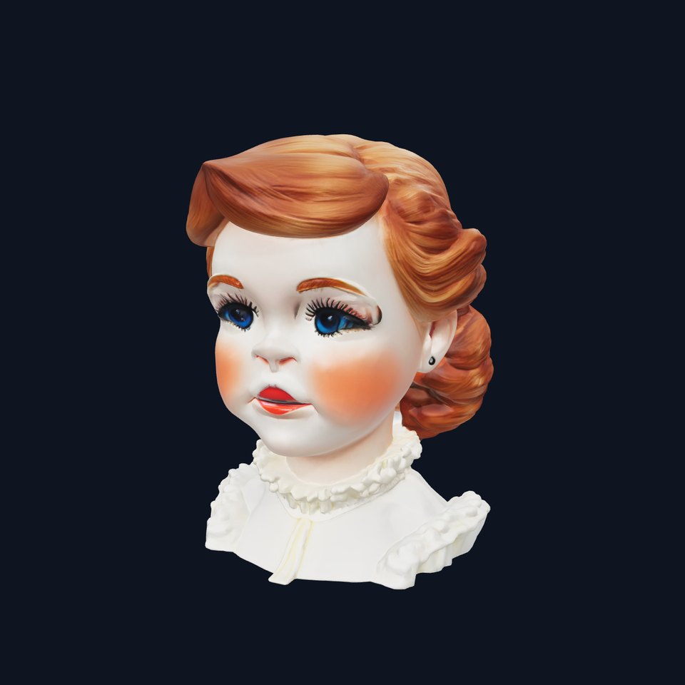 Vintage Porcelain Doll Lifelike Elegance Model Pack