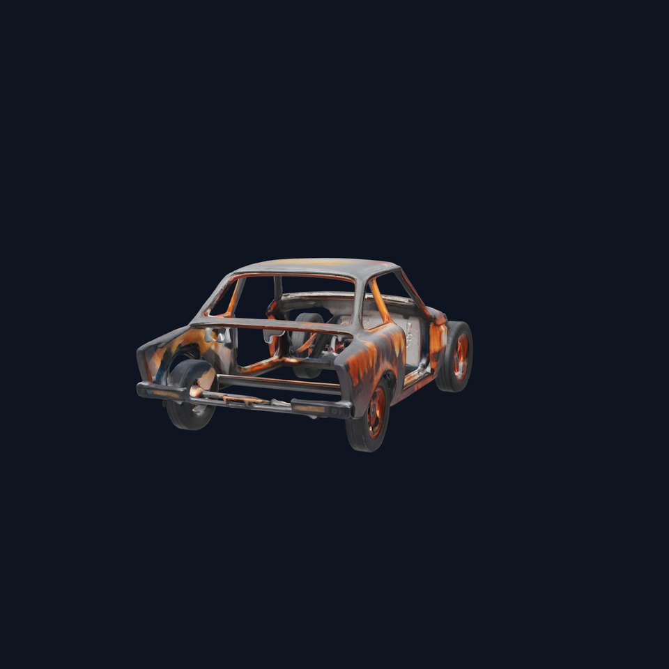 Rusted Car Frame Decay Texture model pack