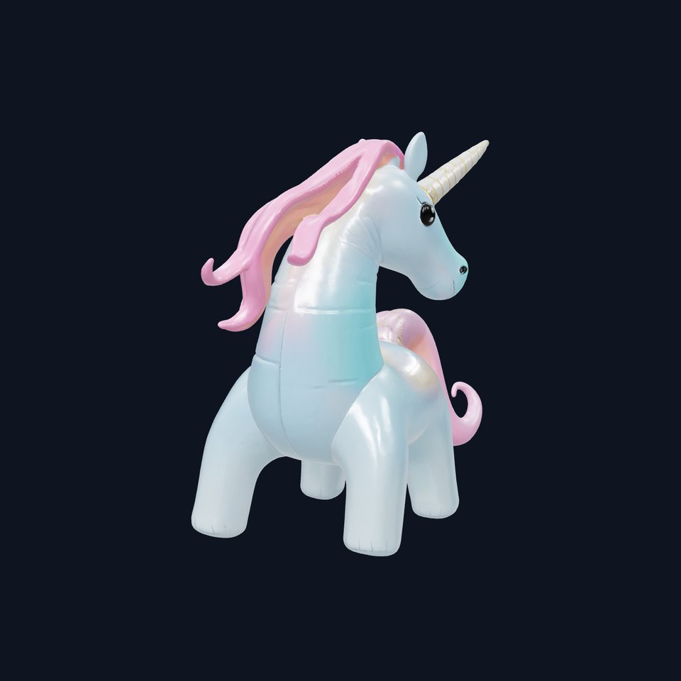 Magical Inflatable Unicorn Sculpture Model Pack