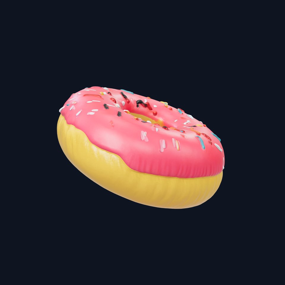 Inflatable Donut with Sprinkles Model Pack