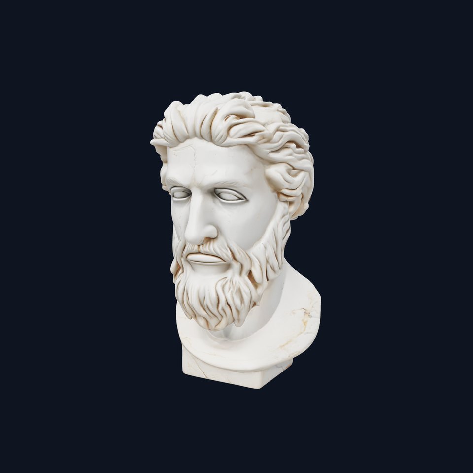 Ancient Philosopher Marble Bust Sculptural model pack