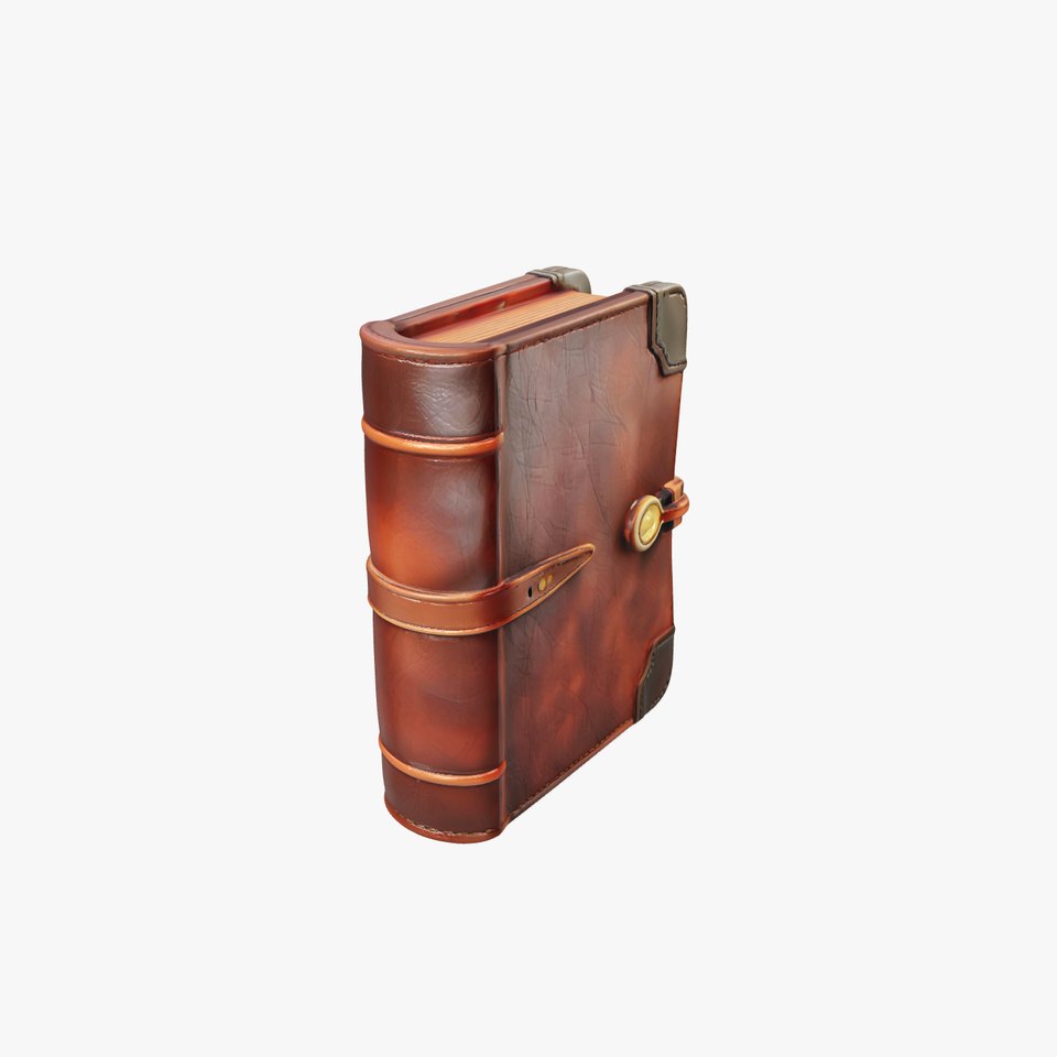 LeatherBound Journal with Brass Clasps model pack