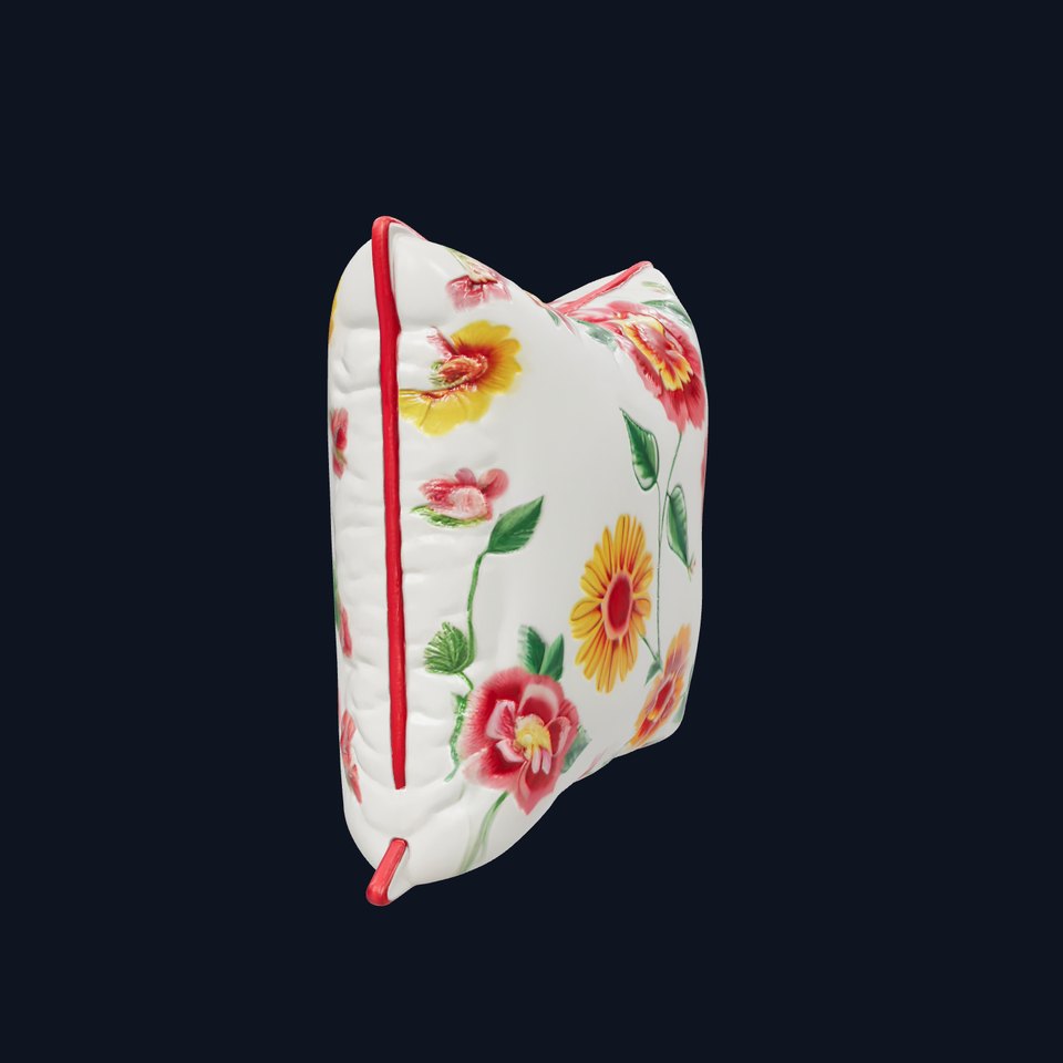 Vintage Floral Embroidered Pillow Cover model pack