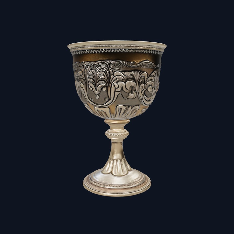 Ornate Vintage Silver Goblet model pack