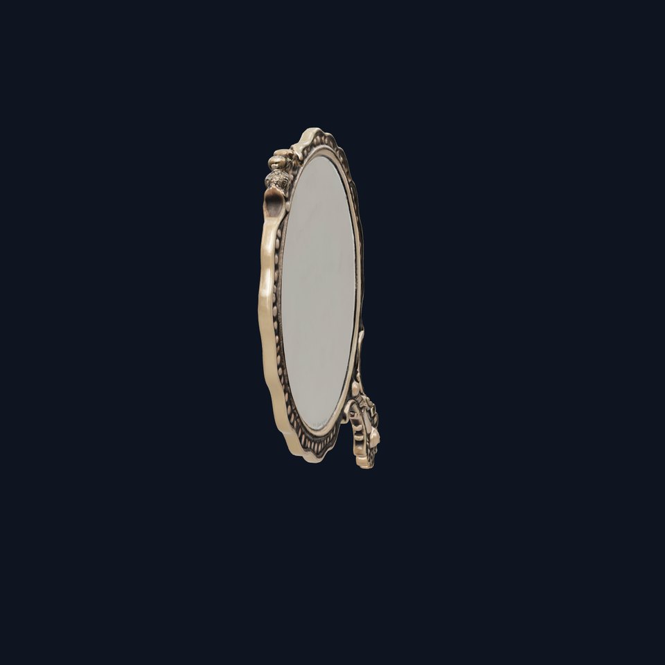 Ornate Antique Hand Mirror model pack