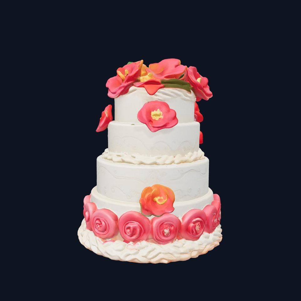 Festive MultiTier Celebration Cake model pack