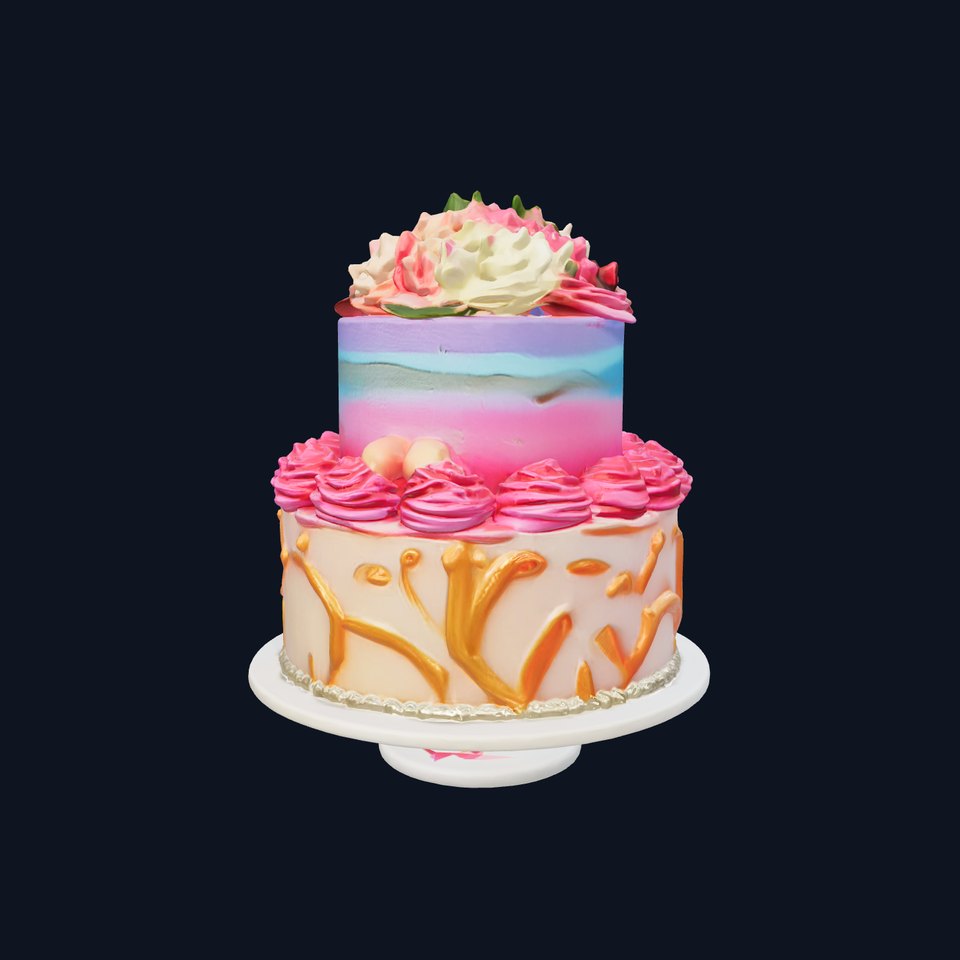 Celebratory Gradient Cake Ornament model pack