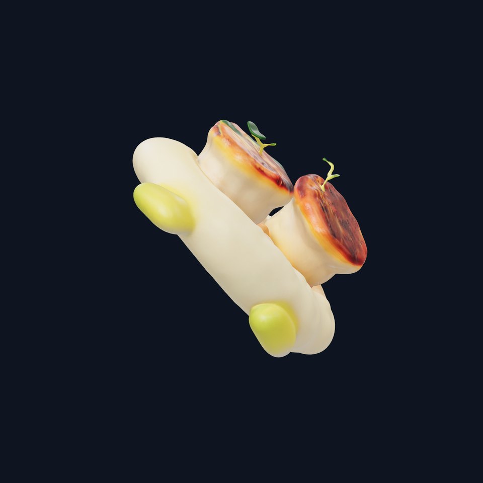 PanSeared Scallop Trio Gourmet Dish model pack