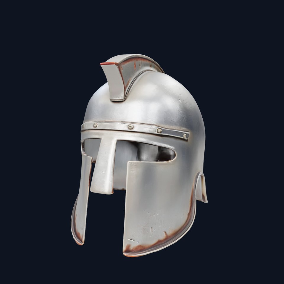 Ancient Greek Barbute Helmet Model Pack
